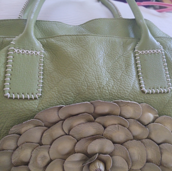 Donna Dixon Green 🍏 Leather Shoulder Bag - Picture 3 of 9
